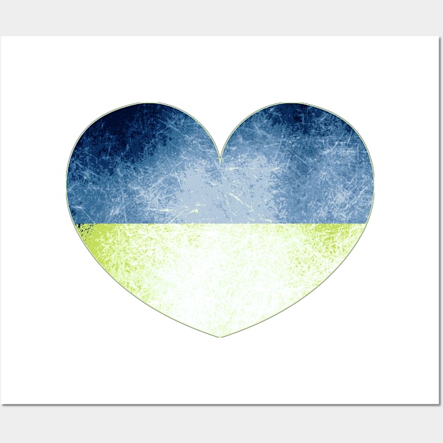 Heart with ukranian colours (2) Wall Art by Againstallodds68